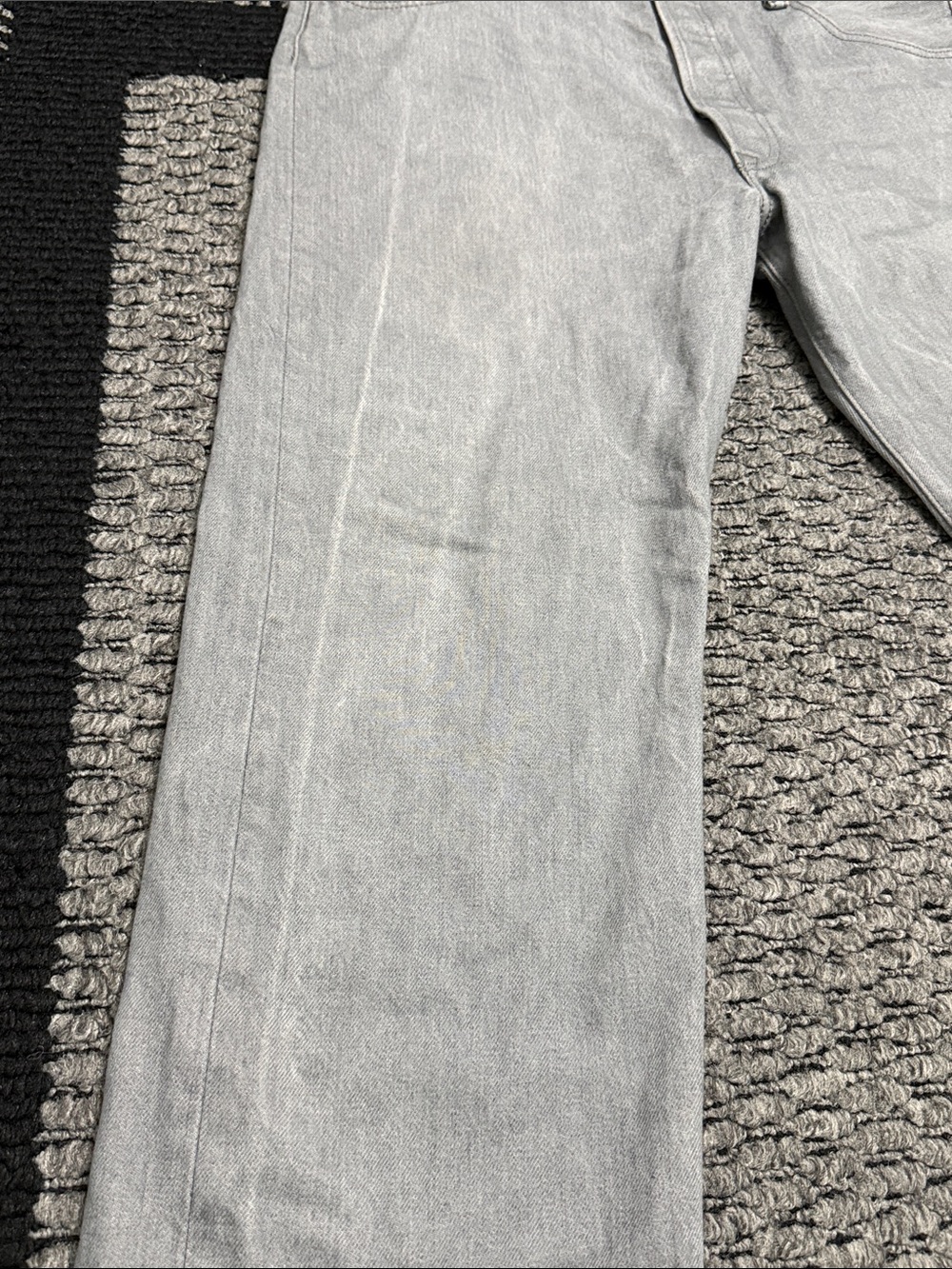 Levi's 501 Original Fit Straight Leg Men's Jeans 38 Gray Marbled Classic Denim - Picture 4 of 8